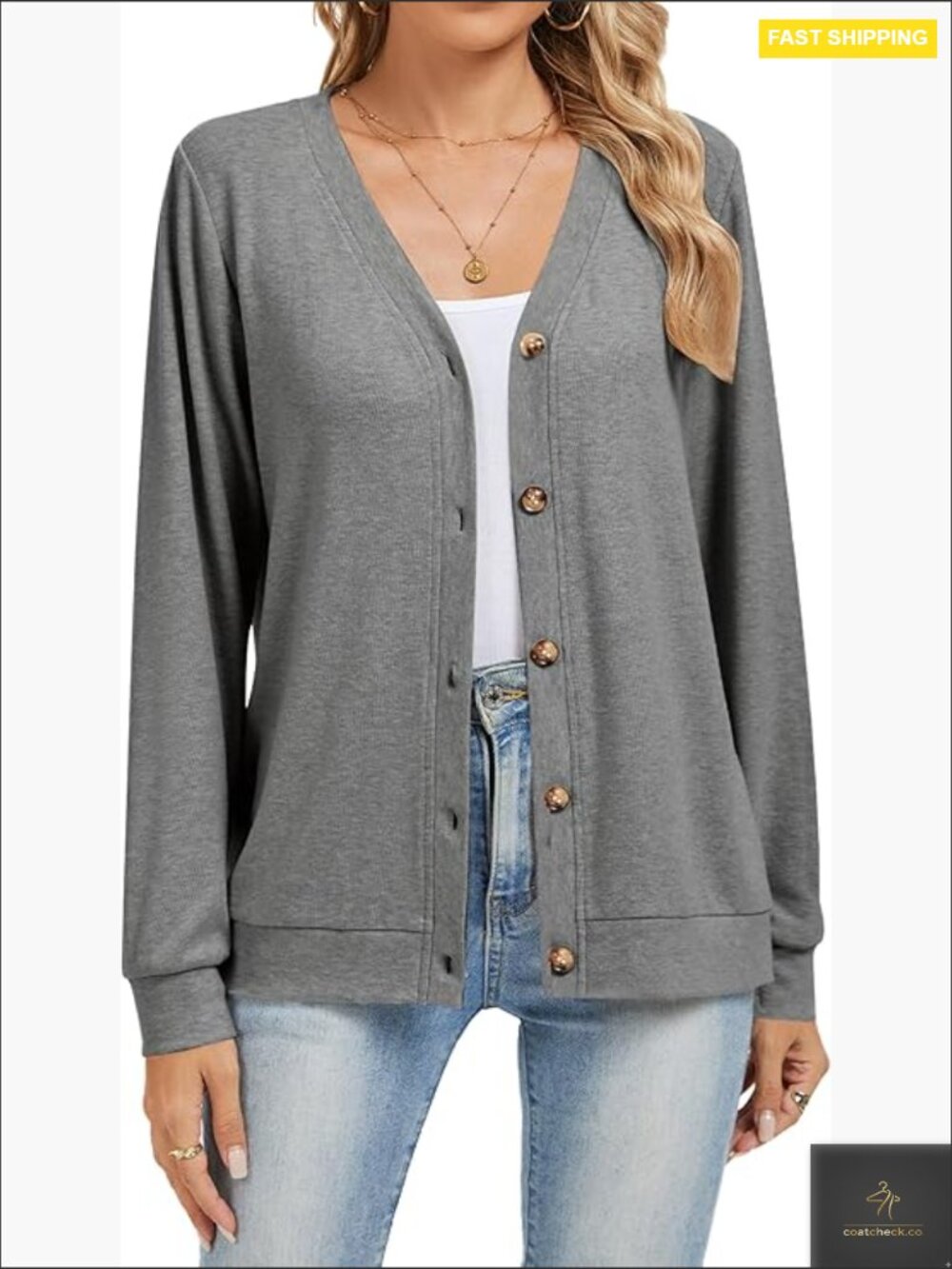 Lightweight Cashmere Blend Cardigan Fitted V-Neck Business Casual Office Wear